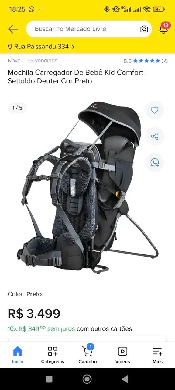 Deuter Kid Confort 3 Mochila Carregadora bebês - Foto 4