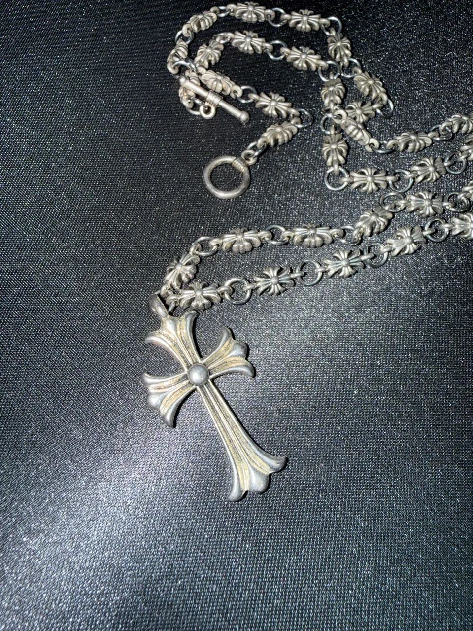 Corrente chrome hearts Cross prata