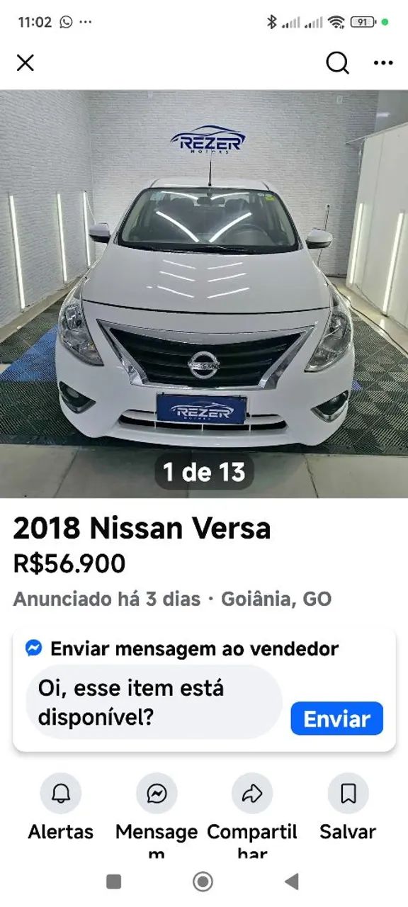 Nissan Versa VERSA SV 1.6 16V FlexStart 4p Aut. 2018