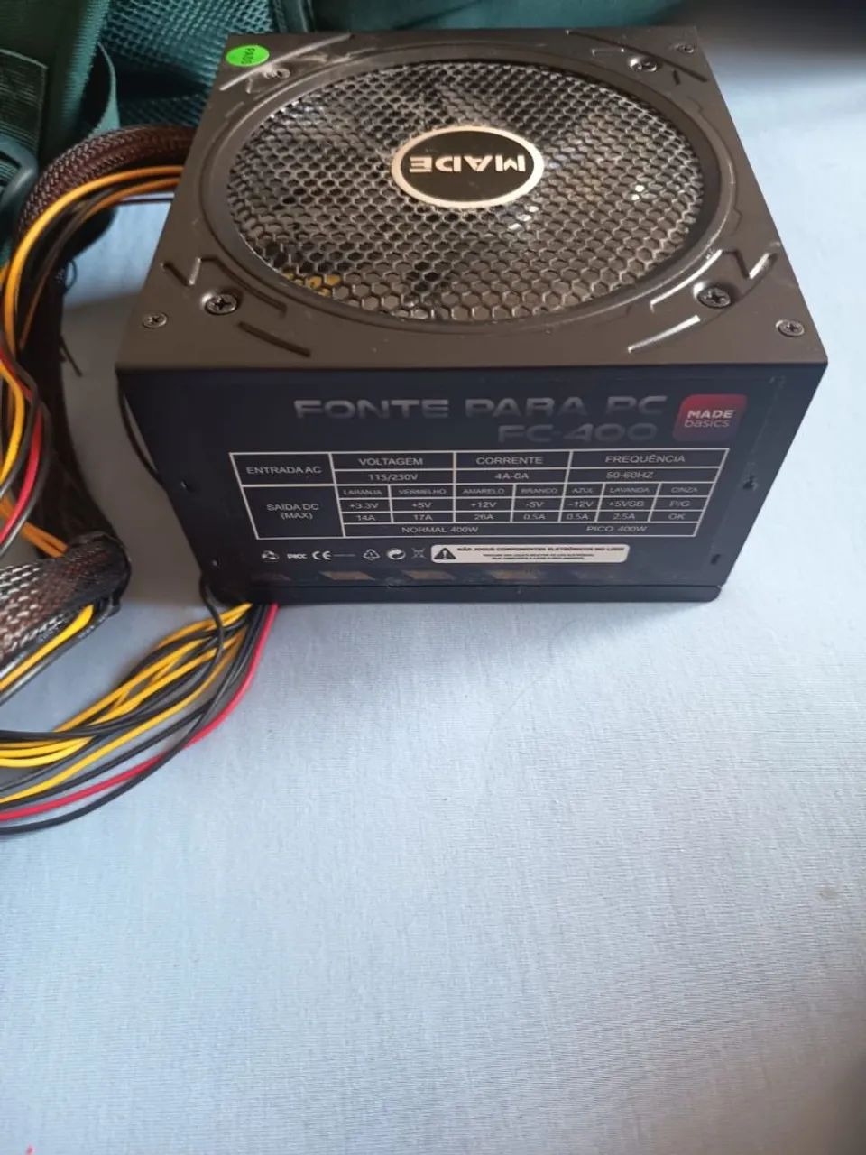 FONTE PC 400W FC-400, COM DEFEITO