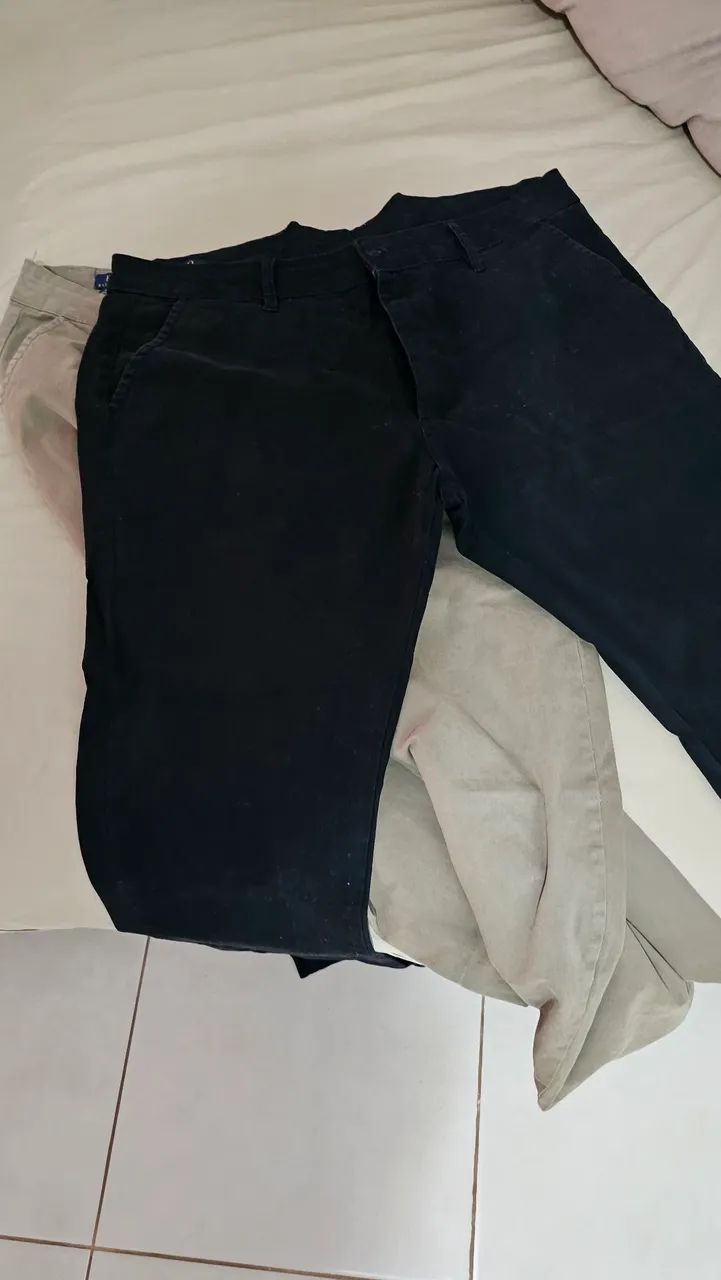 2 calças de marca com elastano - Foto 4