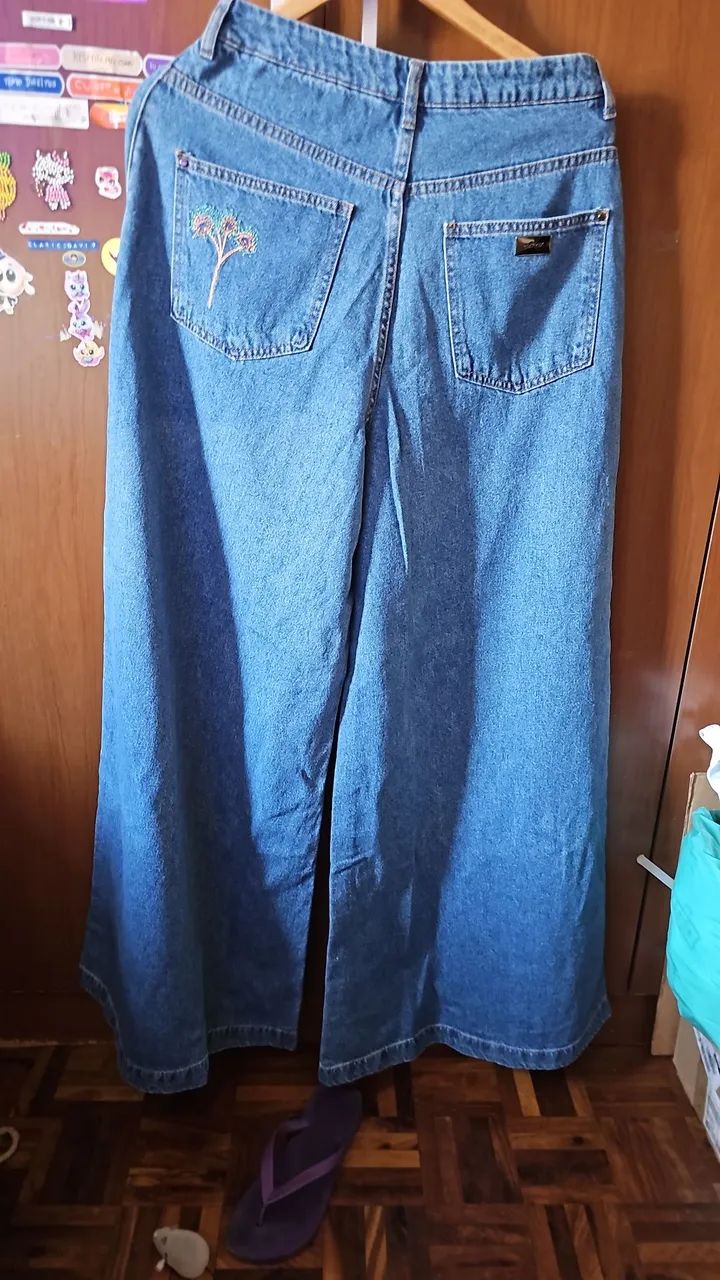 Calça flare jeans Lez a Lez