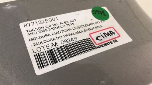Moldura Aplique Paralama Tucson Lado Esquerdo 5971 Original - Foto 9