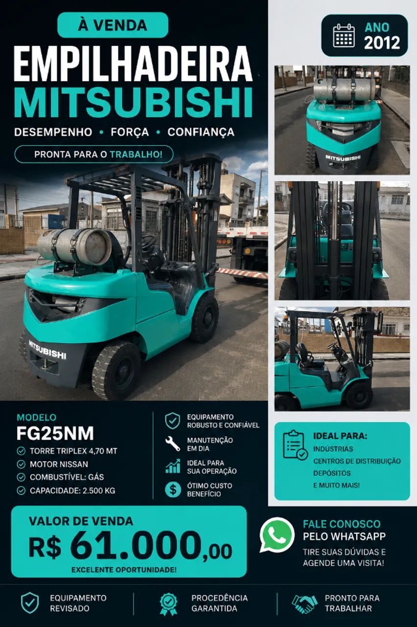 Empilhadeira Mitsubishi FG25NM - Foto 4