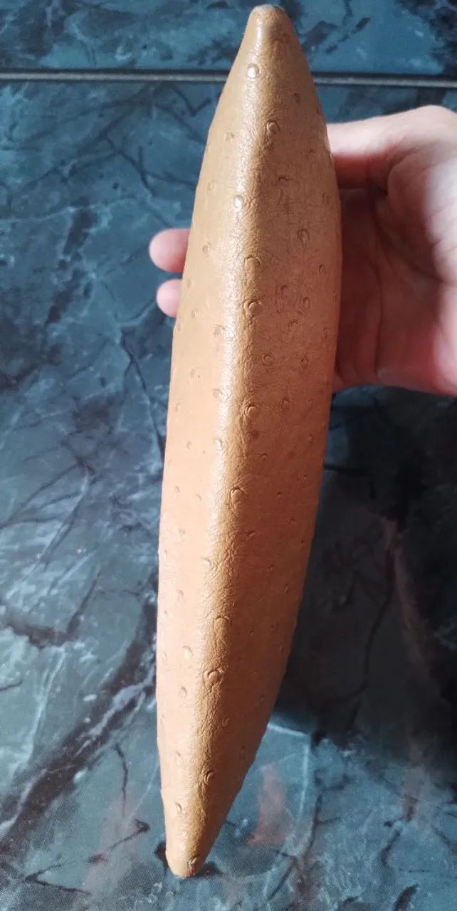 Bolsa couro de avestruz legítimo c espelho. - Foto 3
