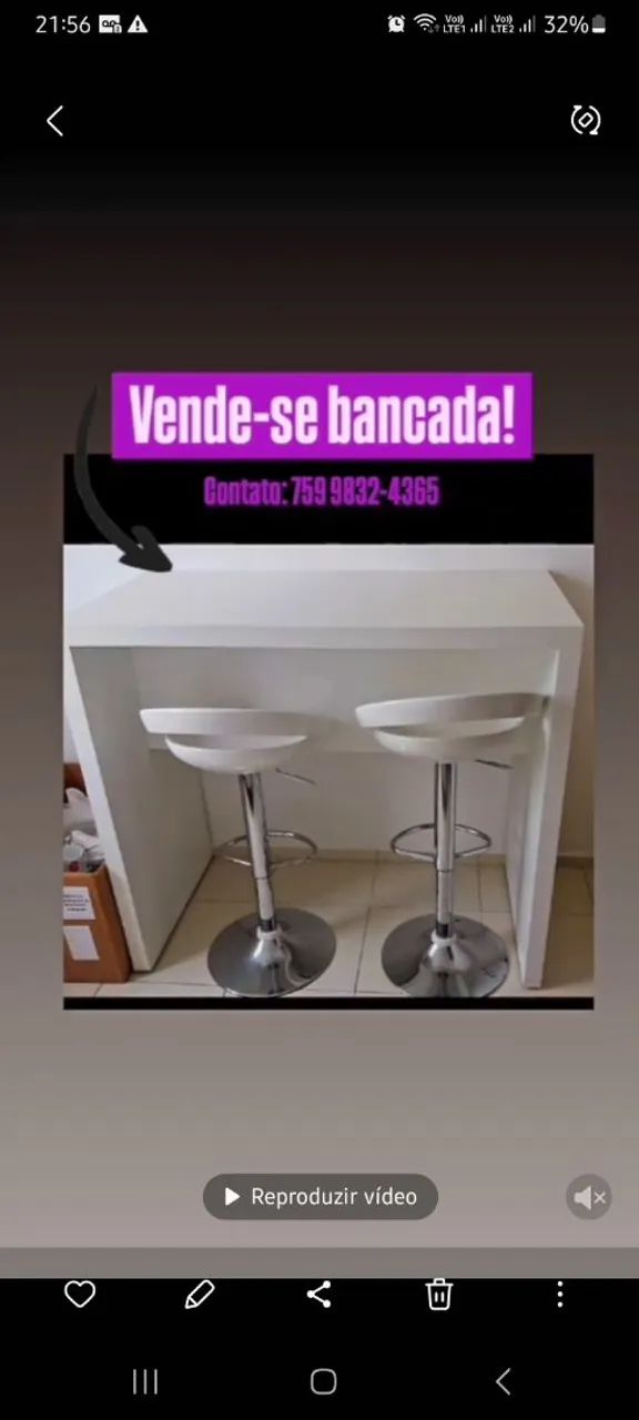 VENDE-SE BANCADA 100% MDF BRANCA 