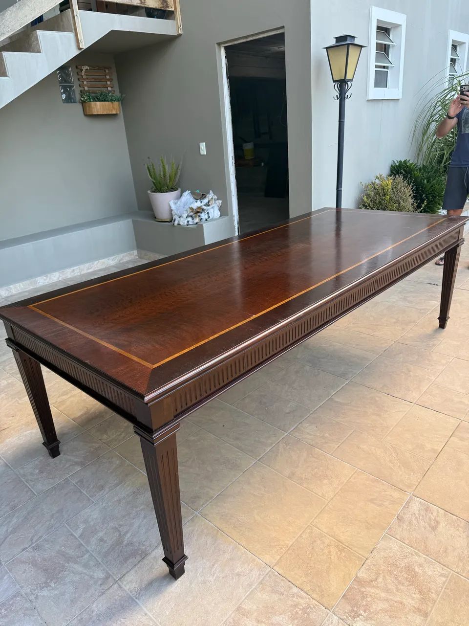Mesa de jantar 10 lugares madeira maciça - Foto 2
