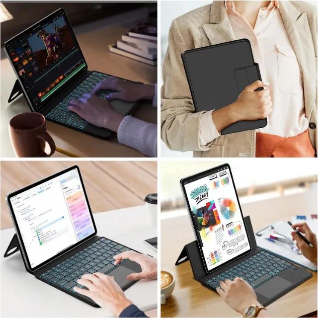 Capa Teclado Magnética com Touchpad P/ iPad 10 iPad 11 2025 A16 - Foto 4