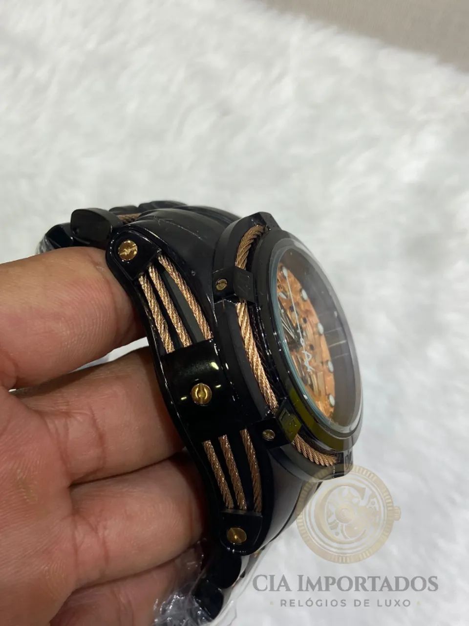 Relógio Invicta Reserve Bolt Zeus Skeleton Preto Rose Caixa Original - Foto 2