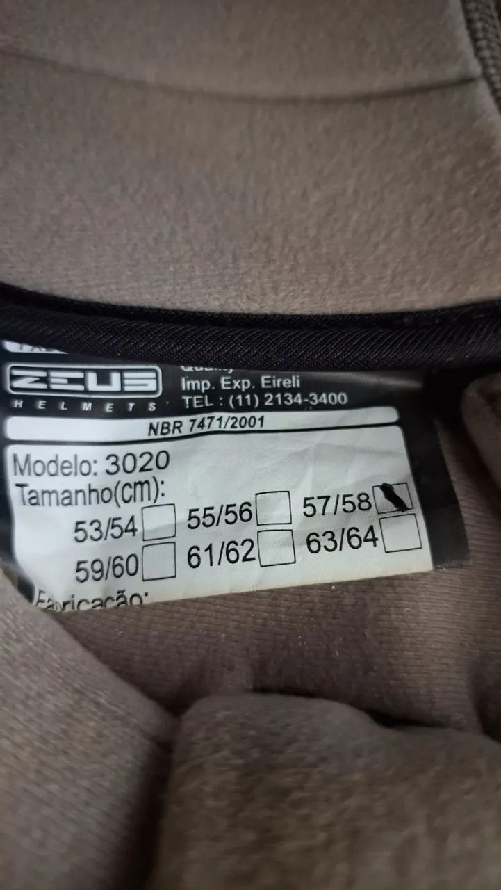 Capacete Zeus Articulável nº58 Pouco usado - Foto 2