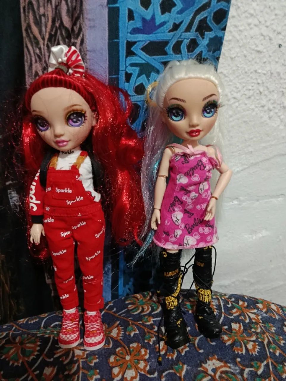 Lote 2 bonecas mini Rainbown