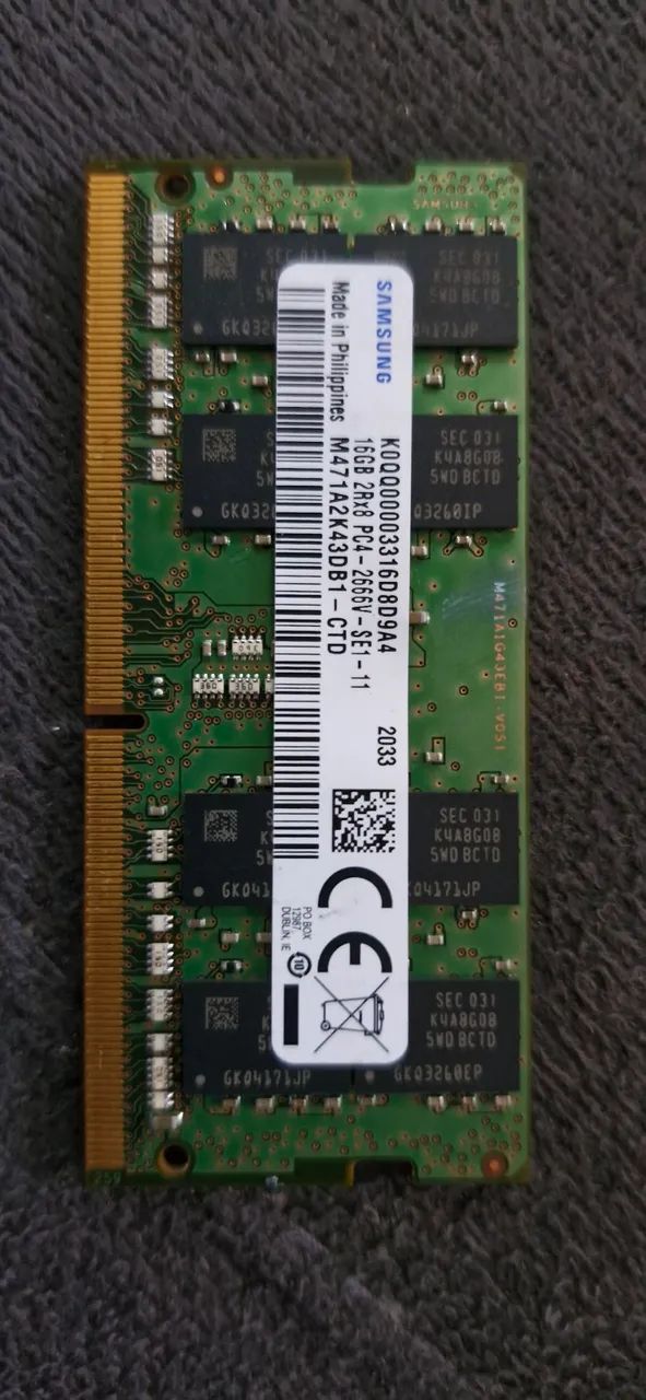 Memória notebook DDR4 16gb 2666 Samsung - Memória RAM - Vila
