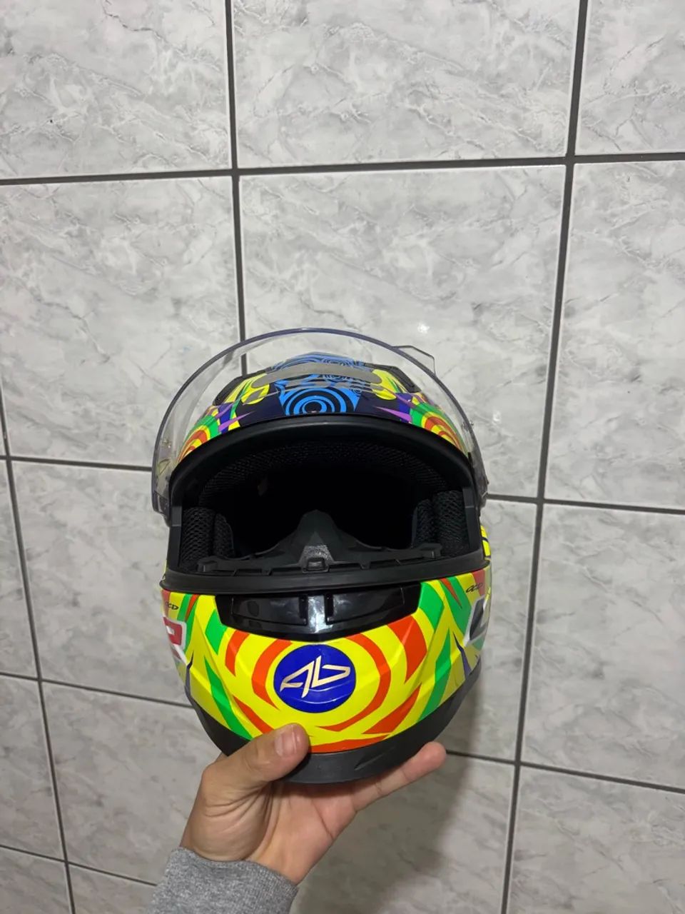 Capacete Capacete Ls2 Ff358 Alex Barros Amarelo - Foto 2