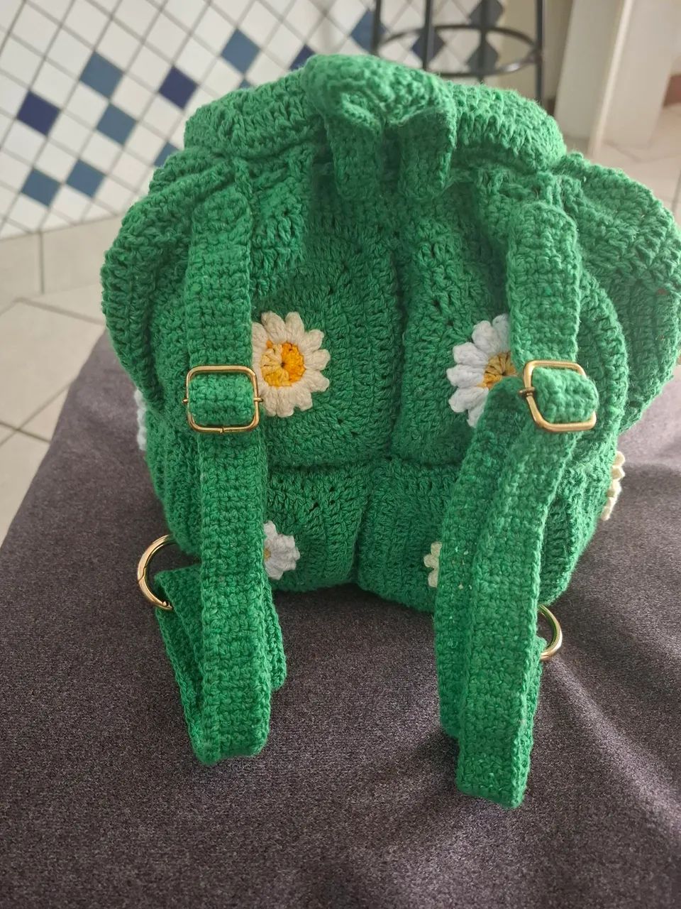 mochila infantil em crochê - Foto 2