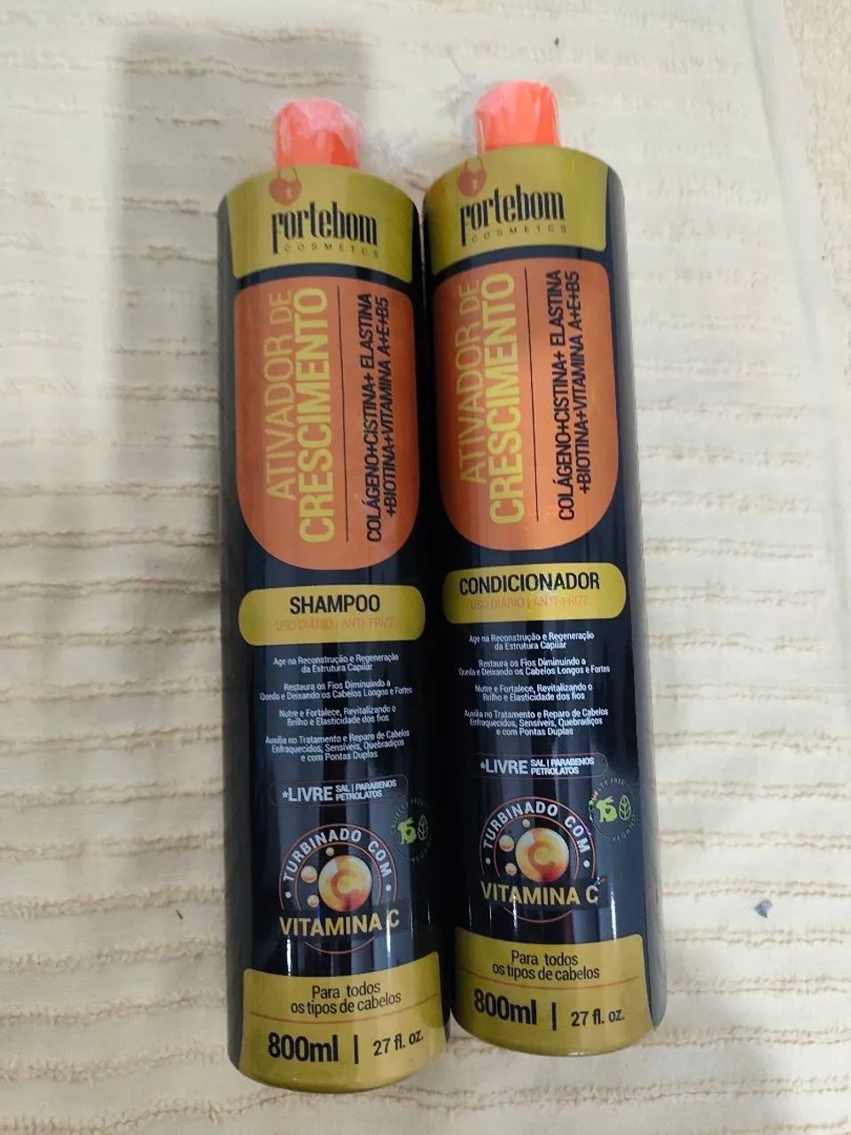 Shampoo e condicionador para cabelos 800ml último kit