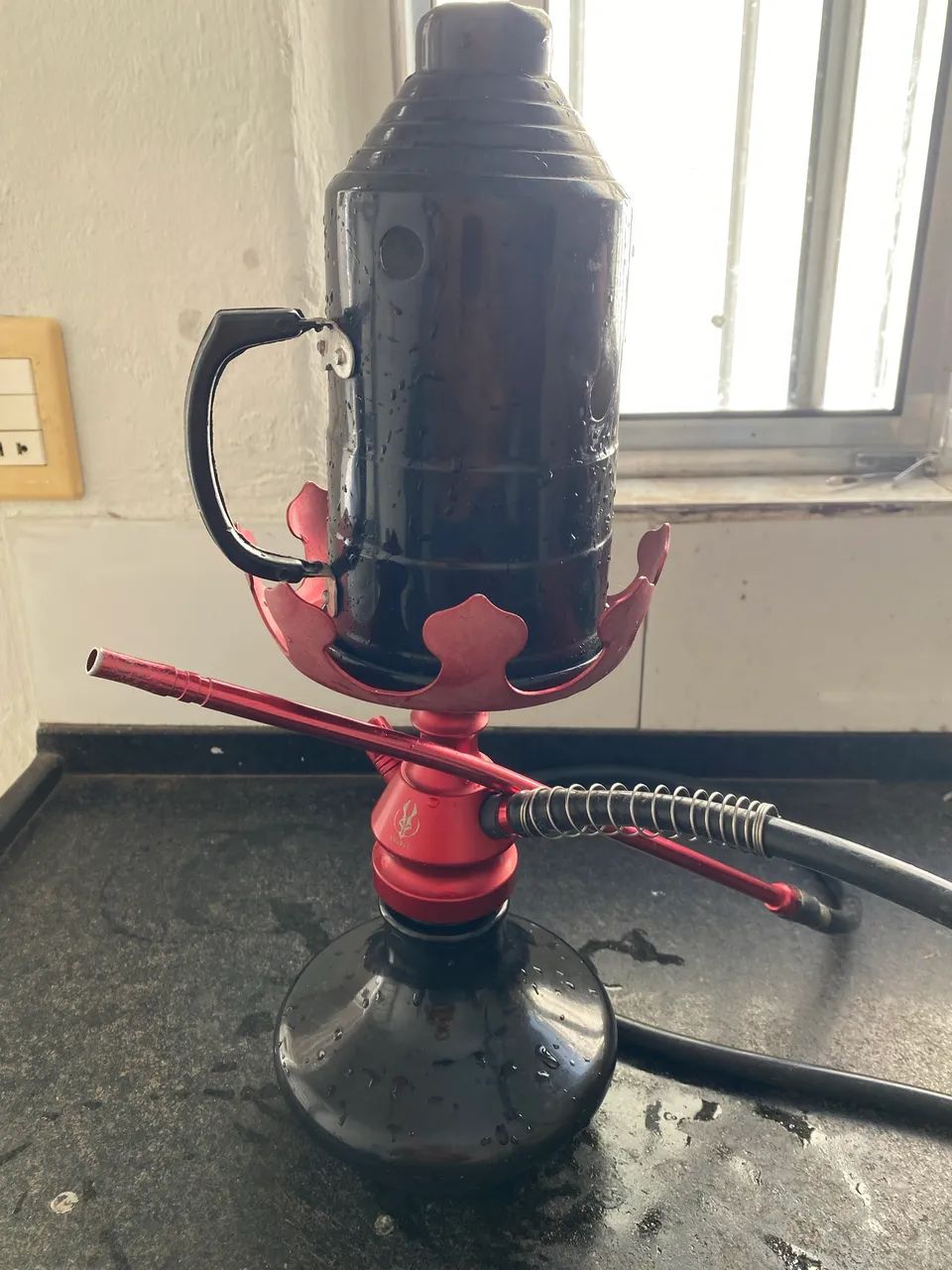Peça decorativa de vidro e metal completa - estilo moderno - Foto 2