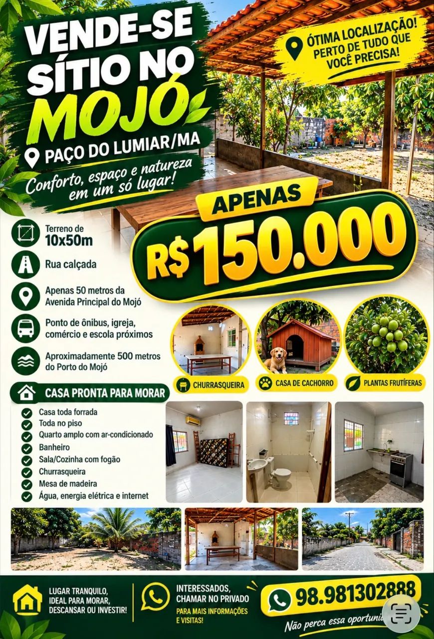 Vendo Sítio Mojó Paço do Lumiar