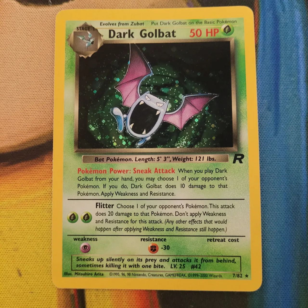 Carta pokémon - Dark Golbat ( 7/82) foil