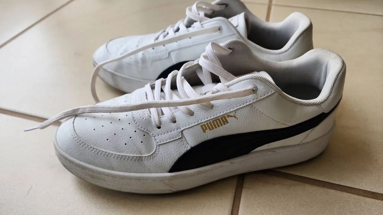 Tenis Puma 41 couro branco - Foto 2