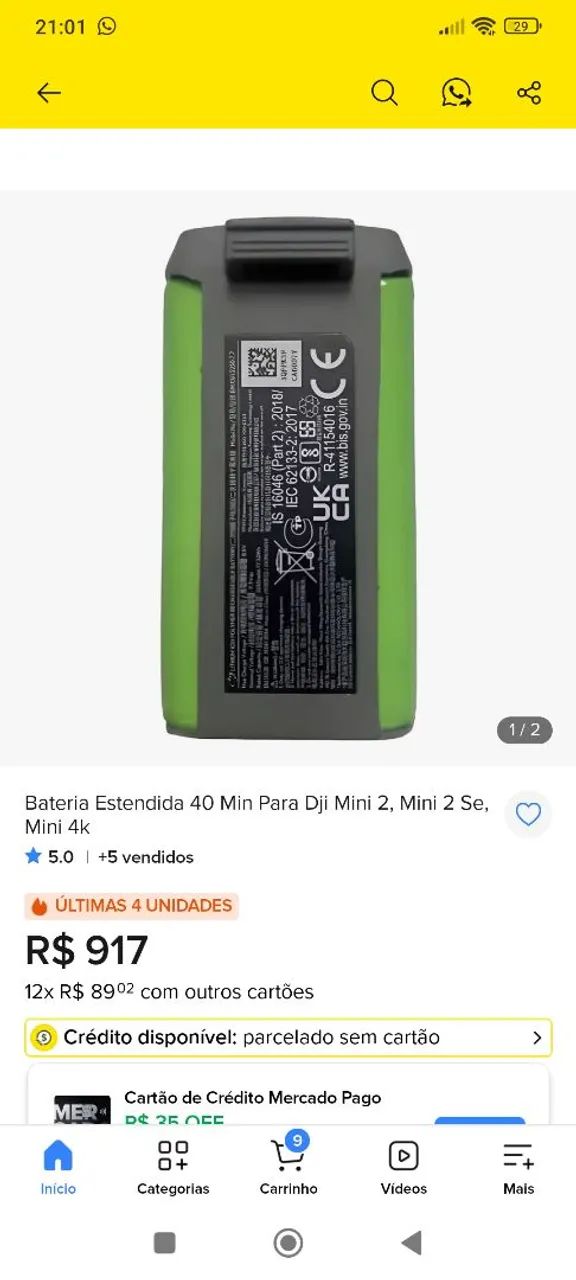 Bateria plus DJI mini 2  - Foto 2