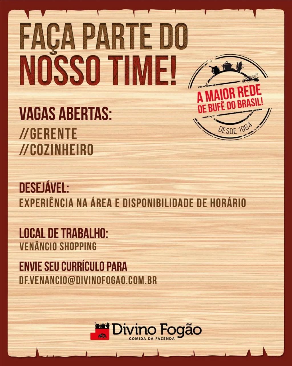 Vagas de emprego