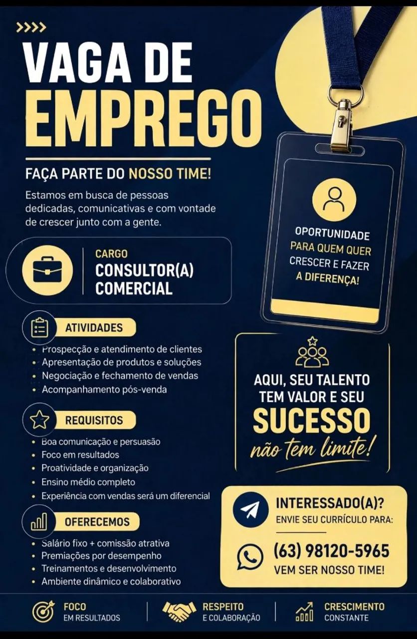 Ótima oportunidade de crescimento 