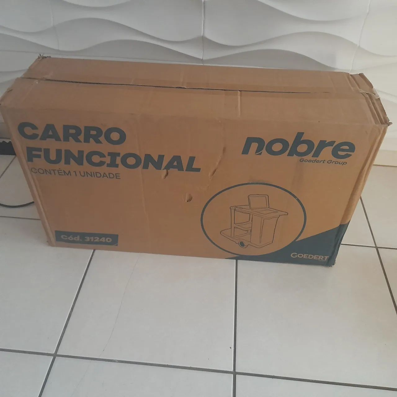 Carrinho Multifuncional de Limpeza com Bolsa/Sacola amarela - Foto 3