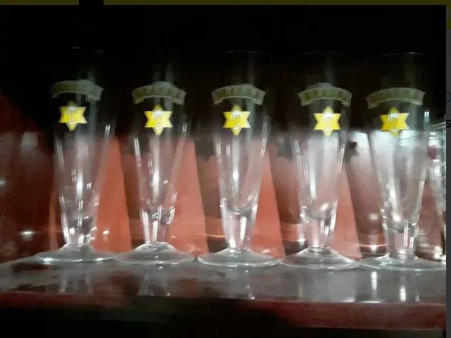 copos de chopp brahma anos 50