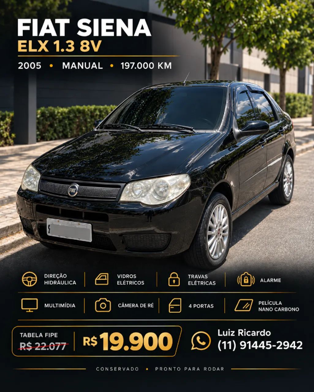 Fiat Siena ELX 1.3 MPI Flex 8V 4P 2005
