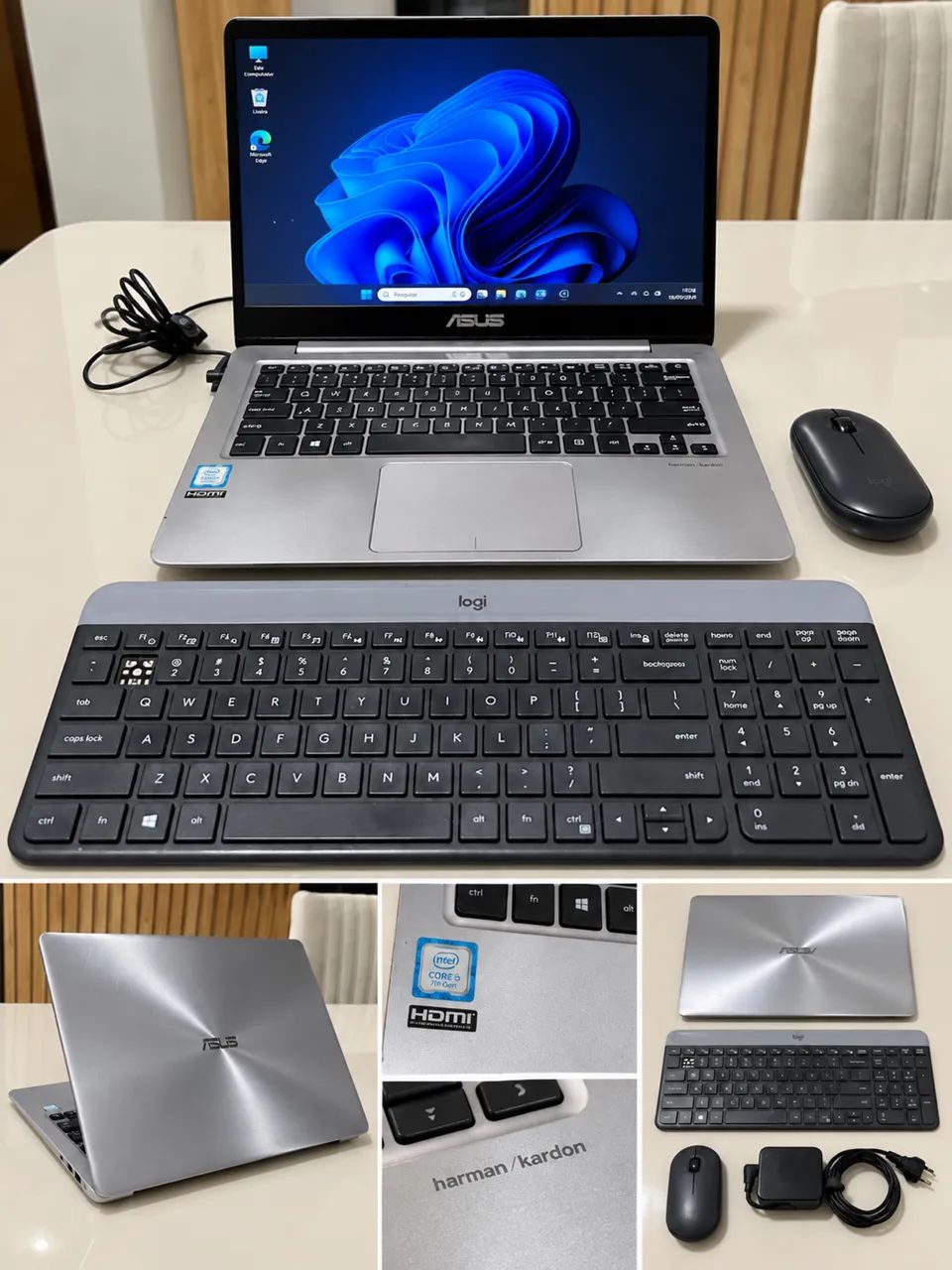 NOTEBOOK ASUS CORE i5 + SSD 480GB + KIT LOGITECH