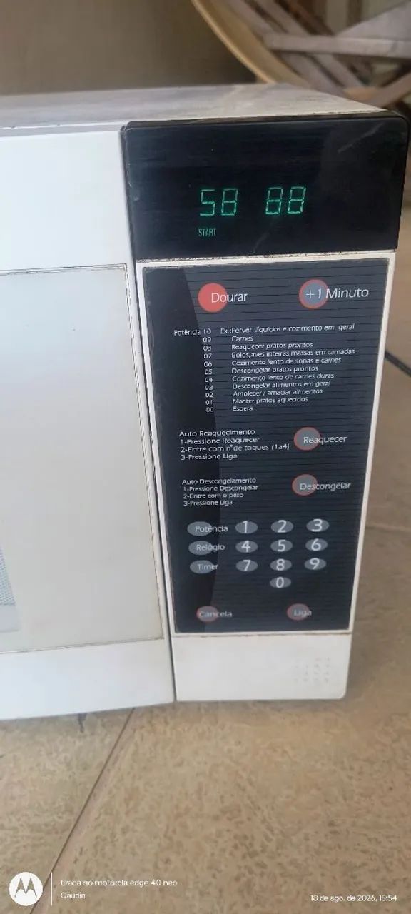 vendo microondas Brastemp, funcionando perfeitamente,com grill 34litros  - Foto 3