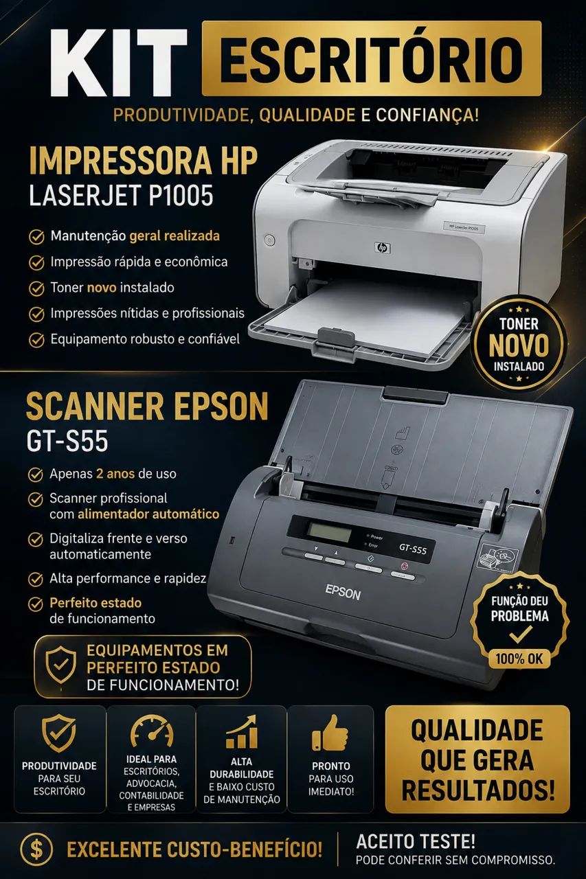Impressora + Scanner escritório 