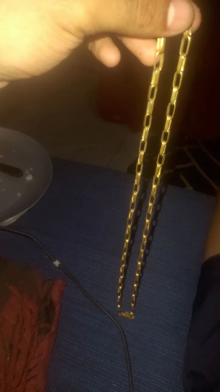 Cordão moeda antiga tijolinho 4m 70cm - Foto 3