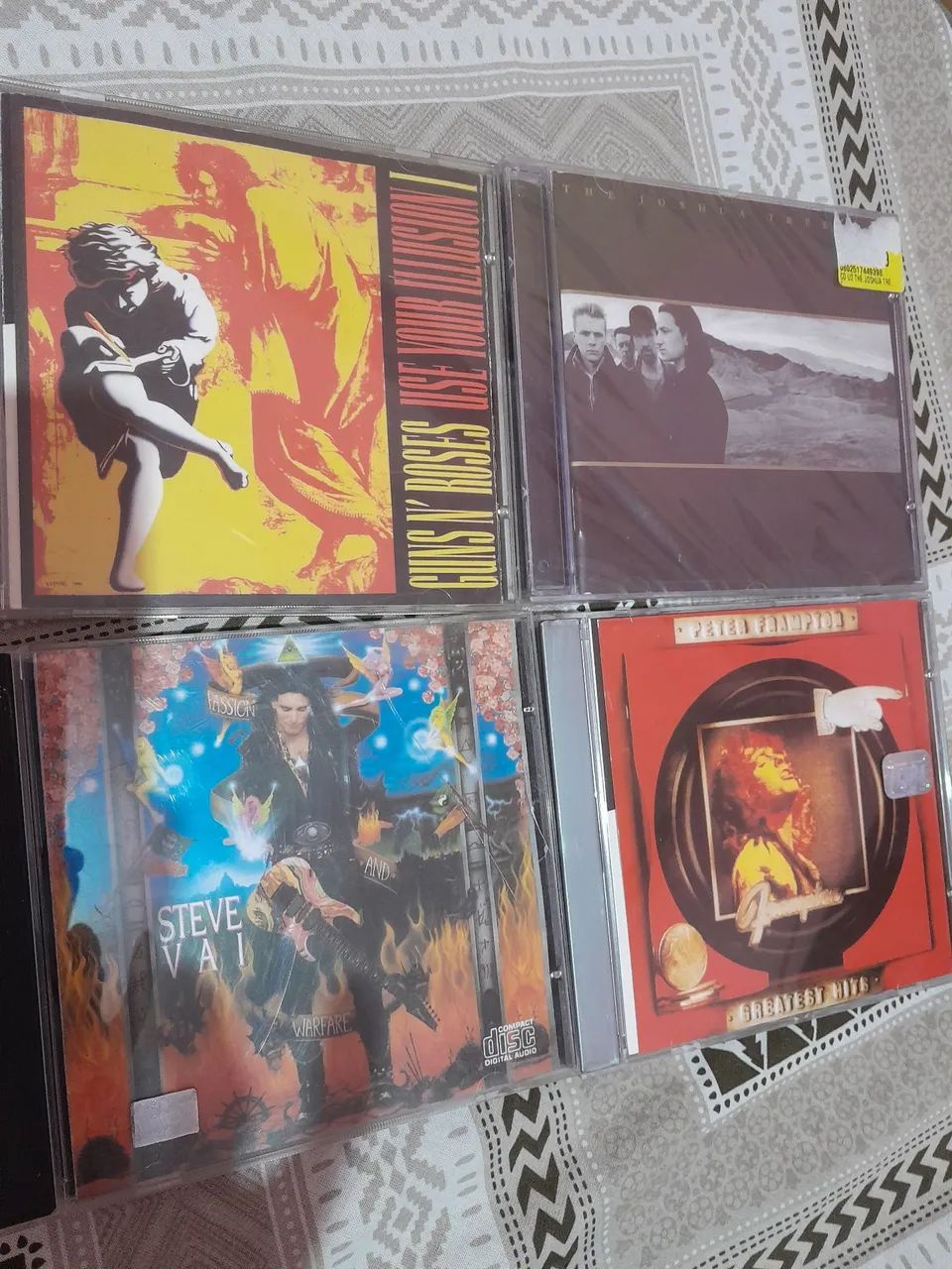 CDs de Rock Guns N Roses Steve Vai U2 Peter Frampton