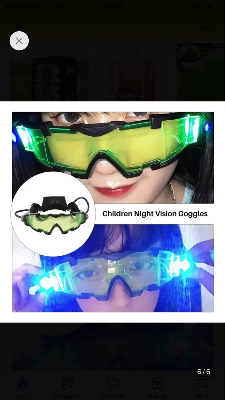 Óculos de visão noturna..