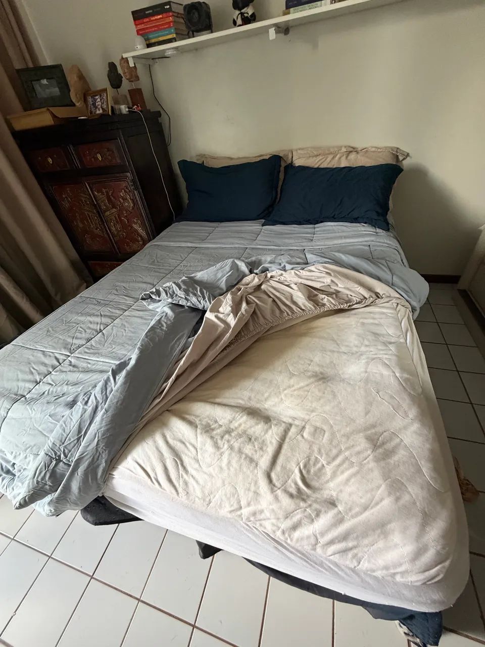 Cama com colchão casal e baú   - Foto 2