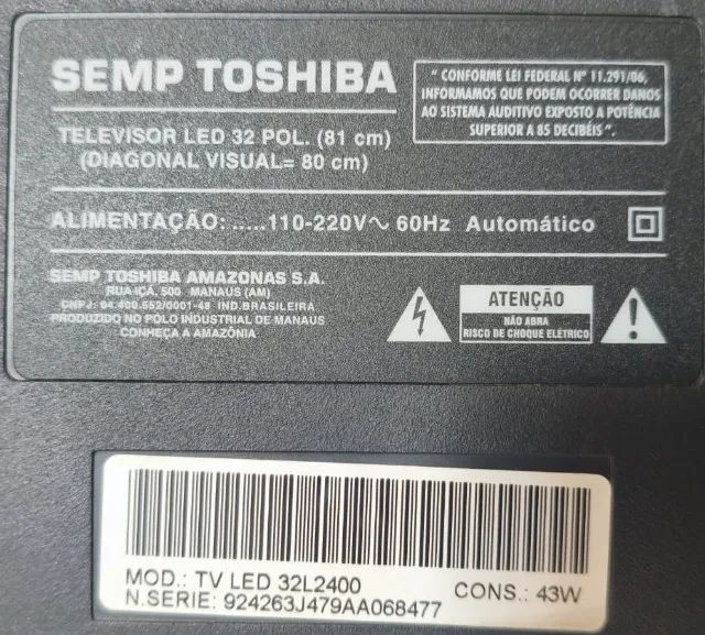 VENDO TV TOSHIBA 32" - Foto 3