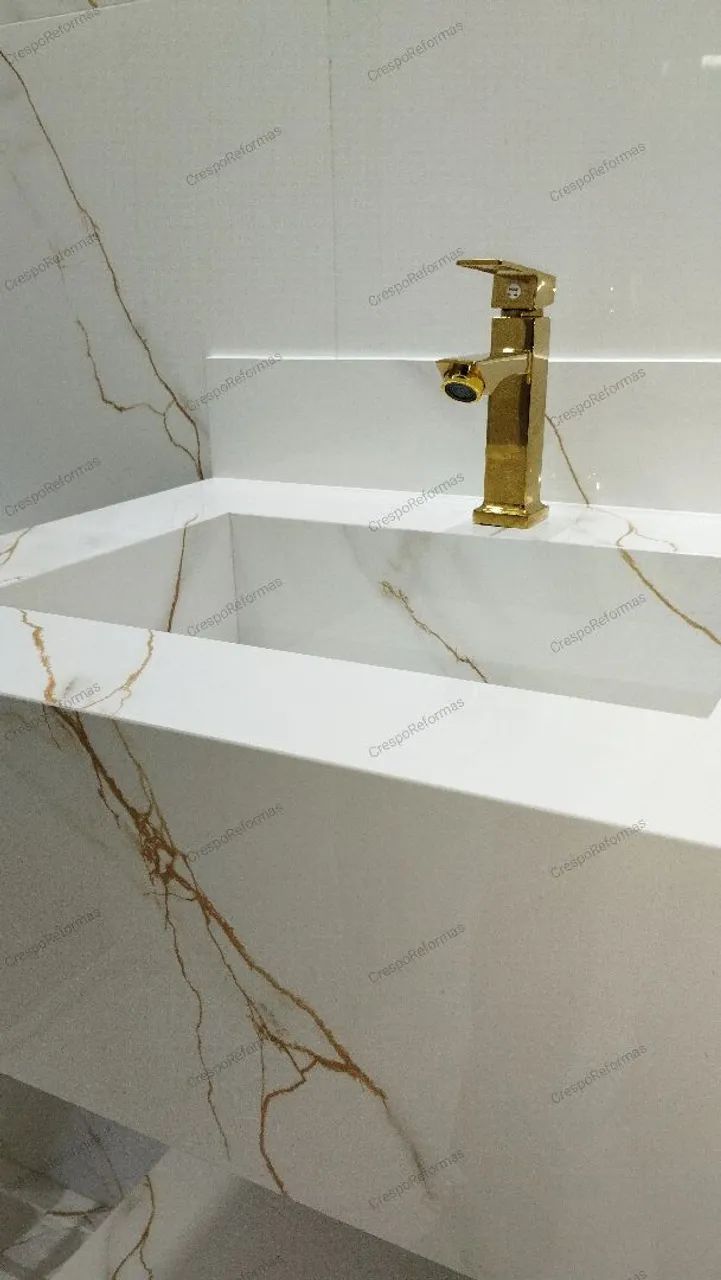 Crespo Reformas - Pia de porcelanato fino acabamento  - Foto 4