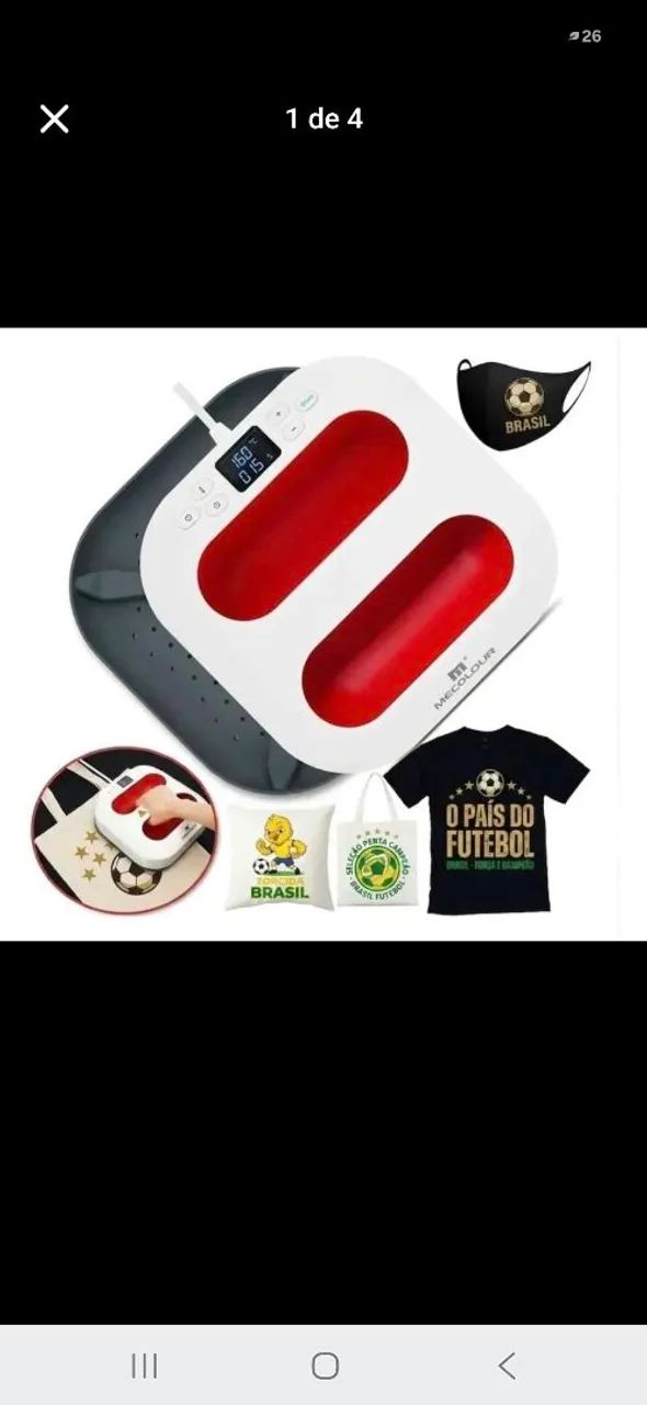 Prensa térmica sublimação com réguas para camiseta
