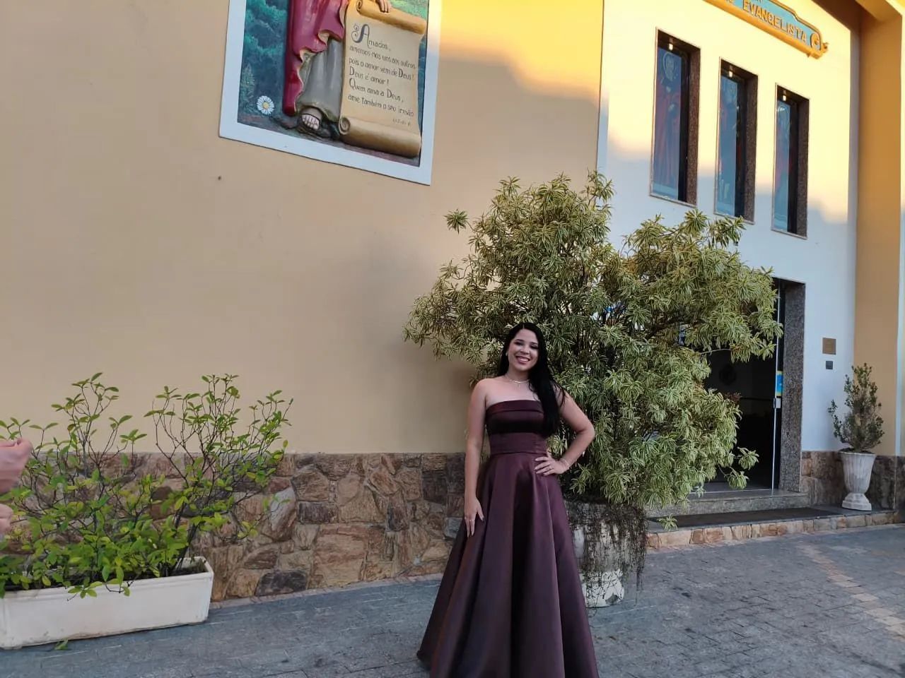 Vestido marrom de festa - Foto 2