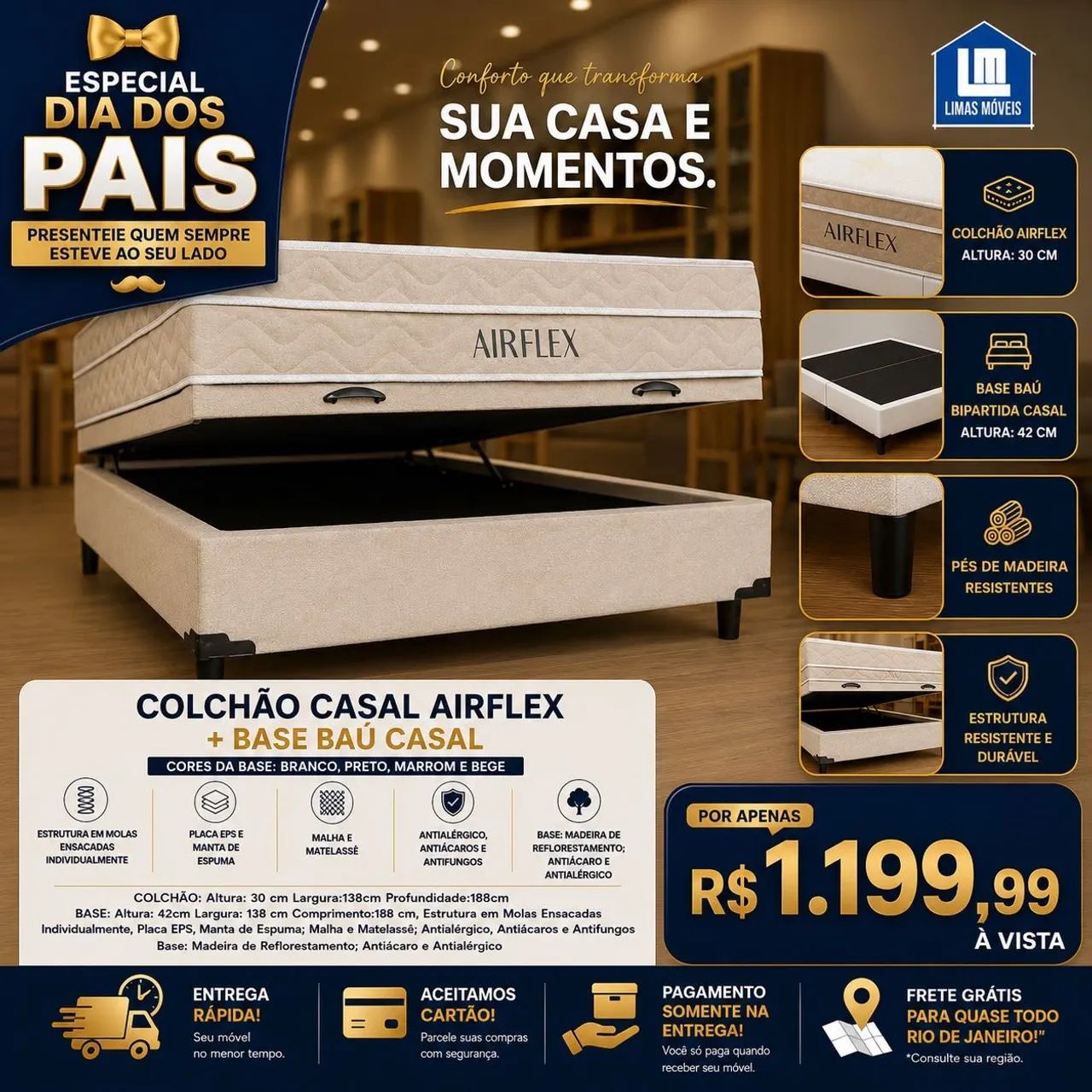 CAMA BOX CASAL 