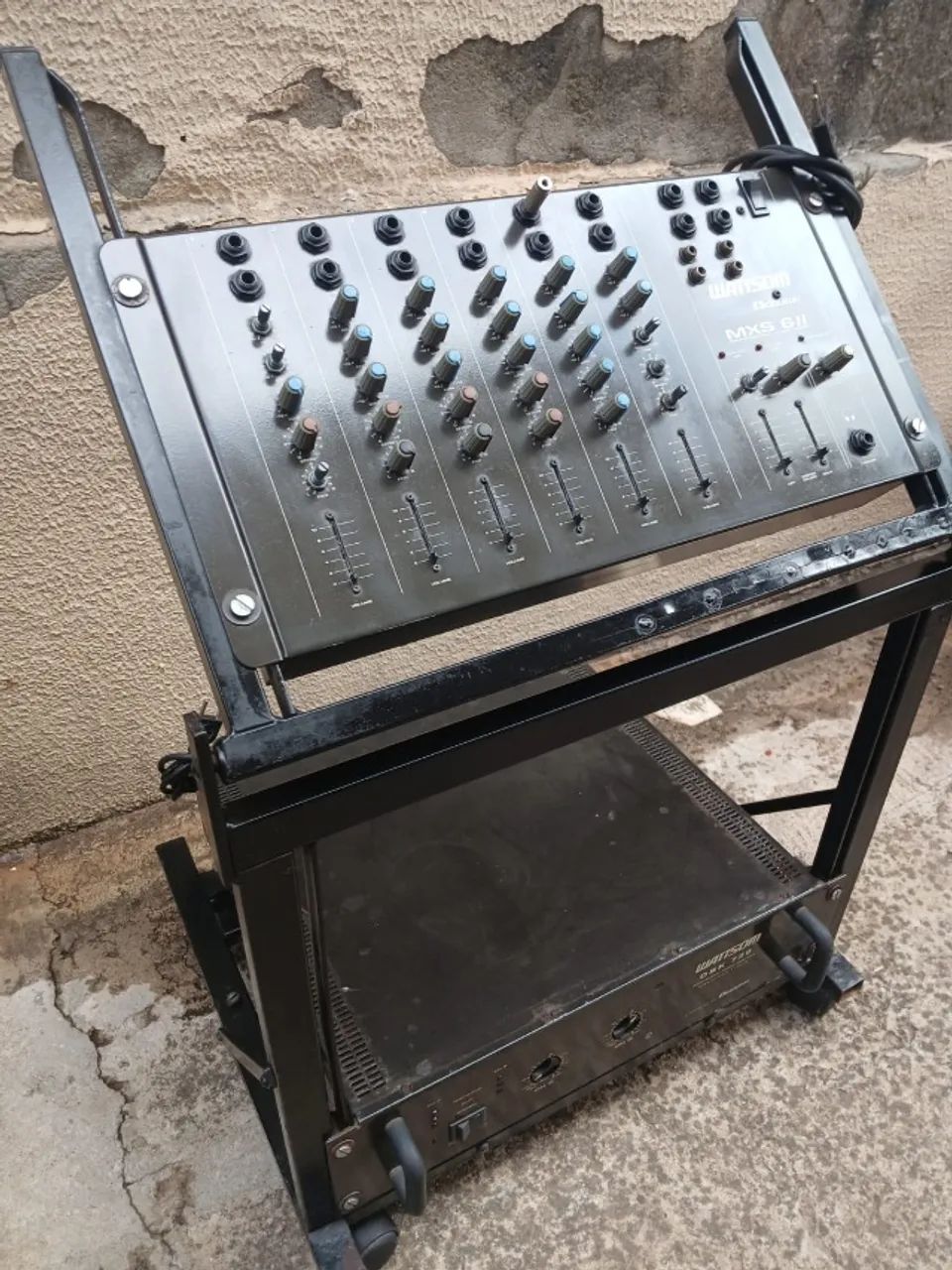 Mesa de Som Wattsom 6II com suporte e duas caixas de som - Foto 2