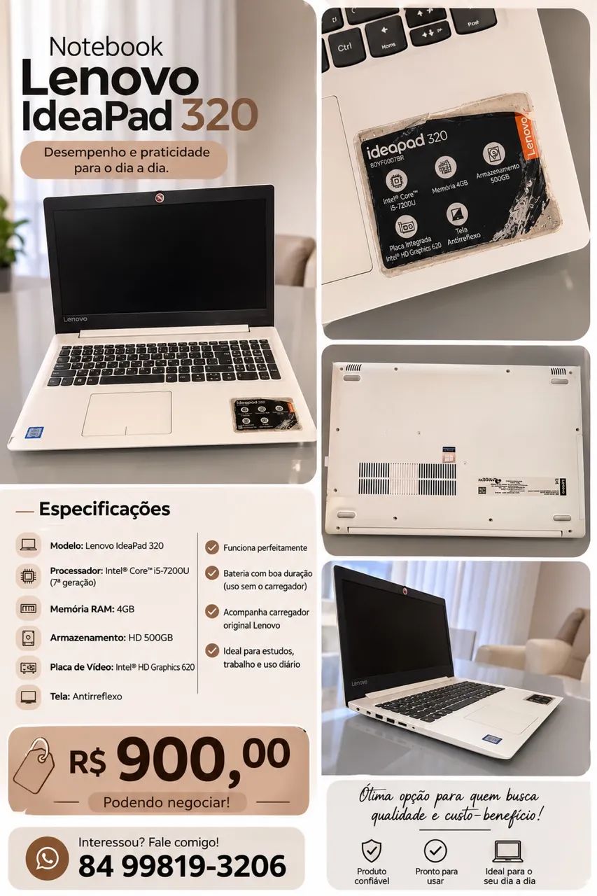 ? VENDO NOTEBOOK LENOVO IDEAPAD 320 ? - Foto 4