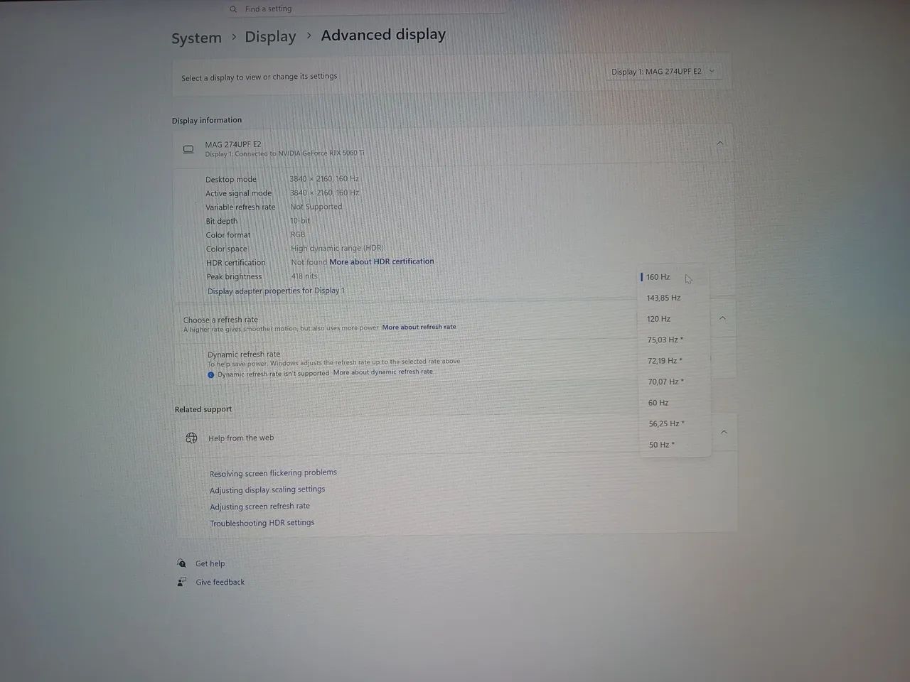 Monitor 4K 160hz 27 polegadas - Foto 6