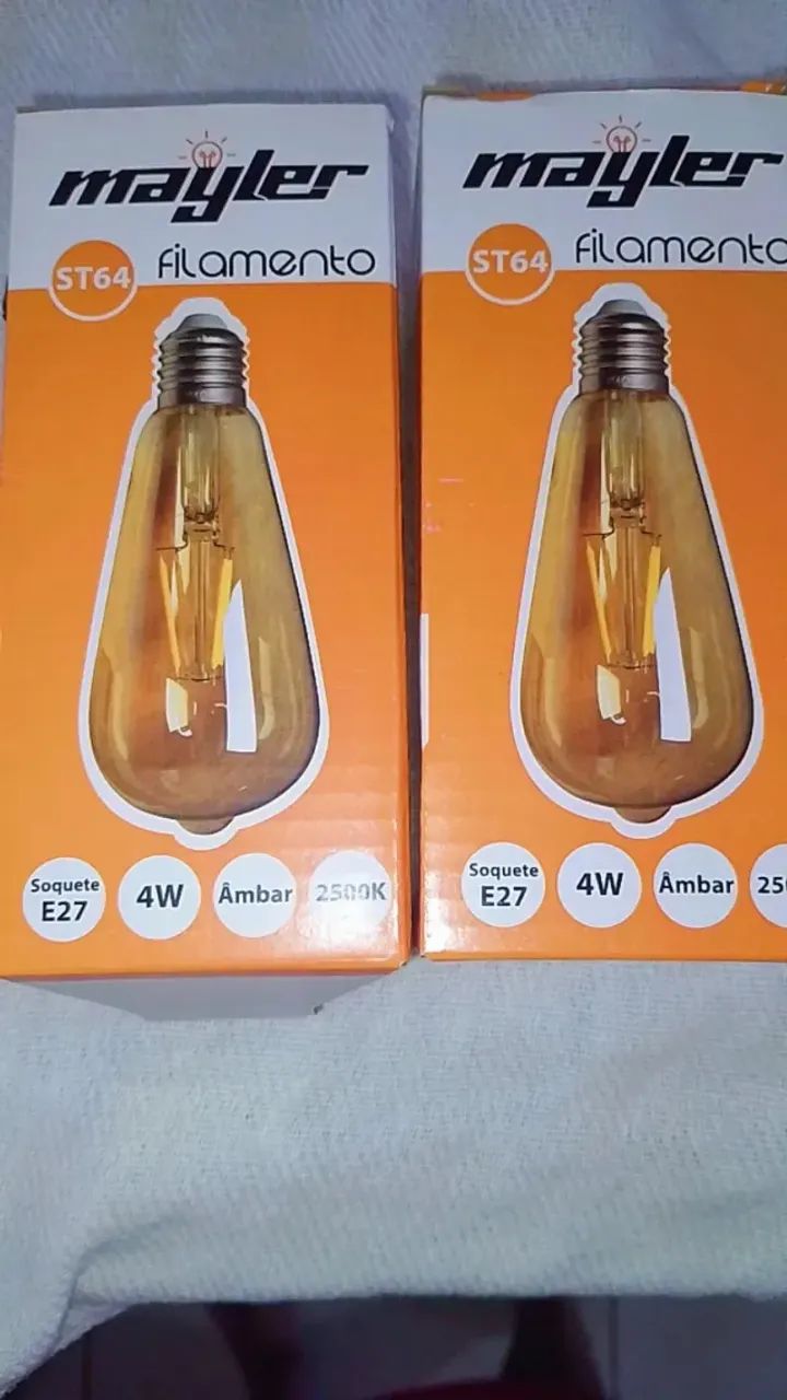 Lâmpada retrô amarela para bancada - Foto 2