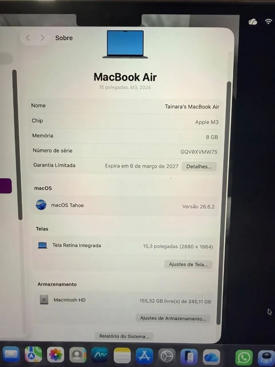 MACBOOK AIR M3 8GB RAM 256GB SSD 2027 - Foto 2
