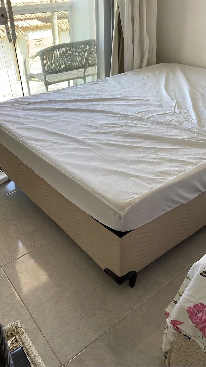 Cama box casal com colchão - Foto 2