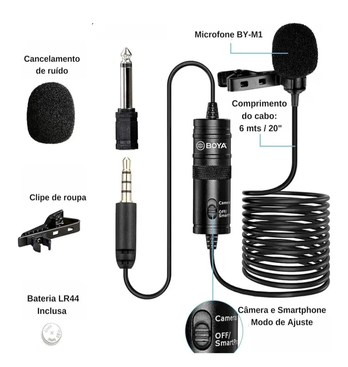 Microfone de lapela BOYA  by-m1 - Foto 3
