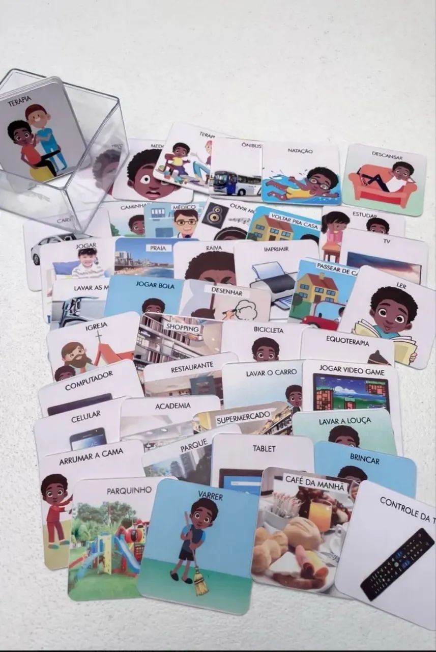 Painel de rotina autismo - 50 cartões de atividades diárias  - Foto 2