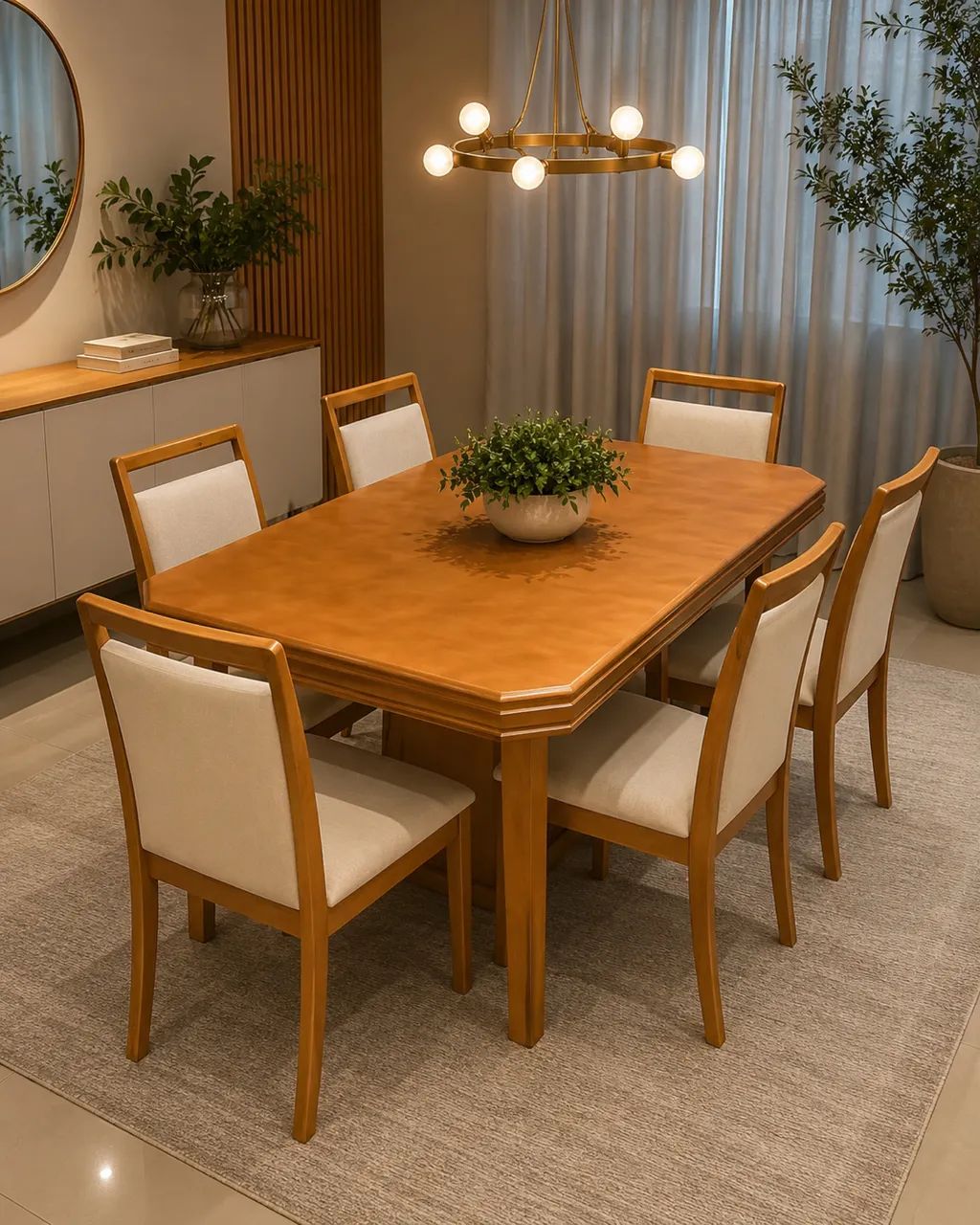 Mesa de jantar 6 cadeiras 
